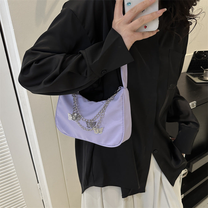 Women's Underarm Korean Style Butterfly Jewelry Chain Shoulder Bags