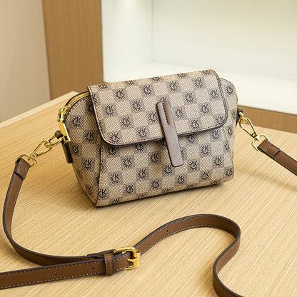 Women's French Entry Lux Printed Plaid High-grade Crossbody Bags