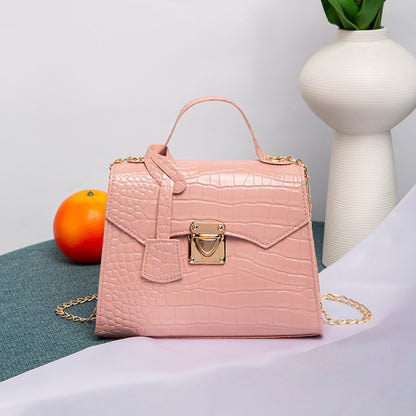 Women's Summer Street Fashion Leather Small Square Handbags