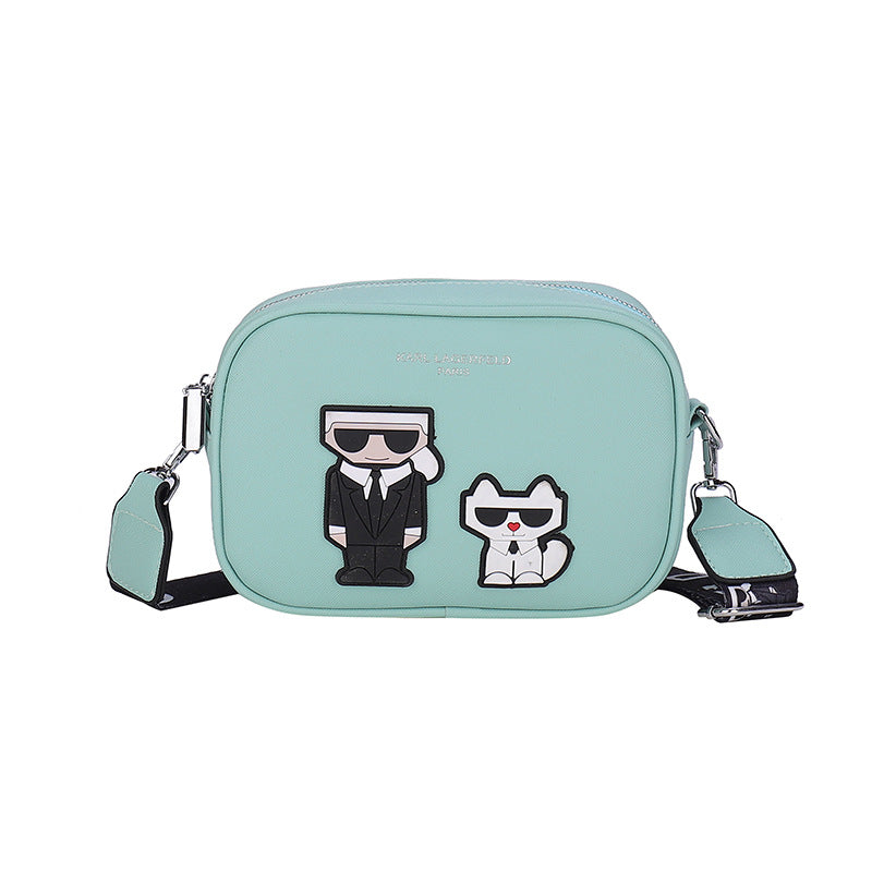 Women's Trendy Cartoon Wide Strap Simple Small Crossbody Bags