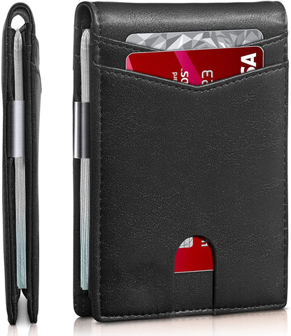 Porte-cartes de grande capacité avec clip en or américain pour homme