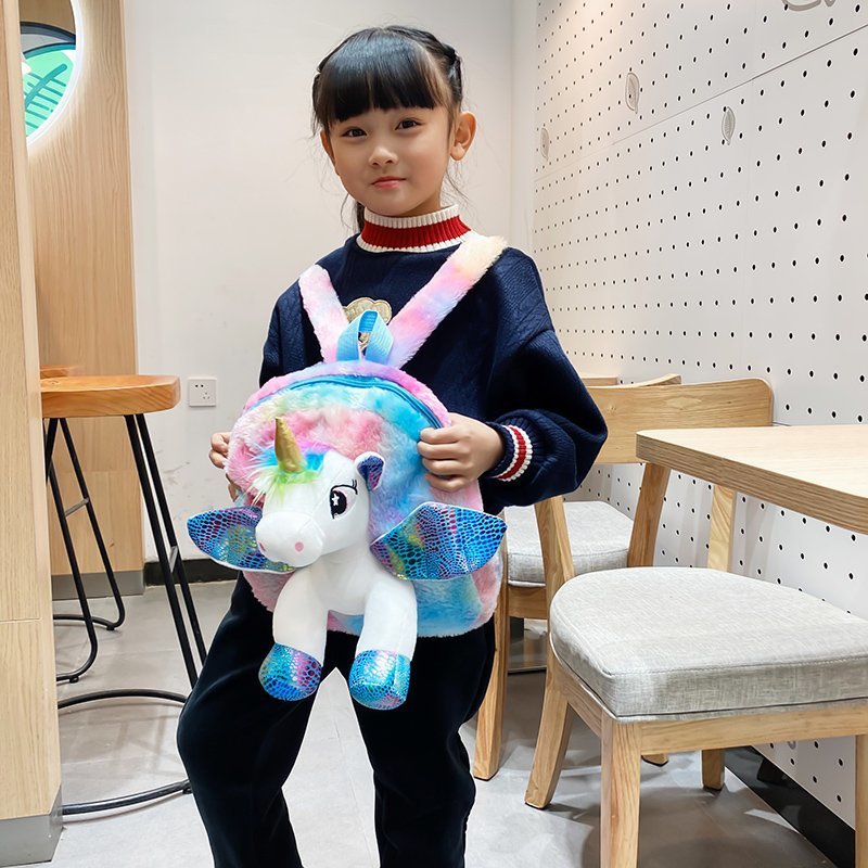 Beautiful Unicorn Plush Cute Cartoon Leisure Children's Backpacks