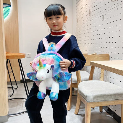 Beautiful Unicorn Plush Cute Cartoon Leisure Children's Backpacks