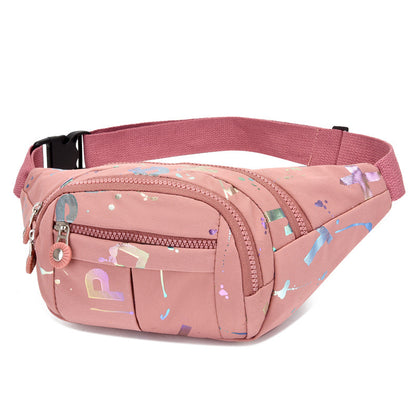 Cloth Multilayer Fashion Bronzing Bright Leather Waist Packs