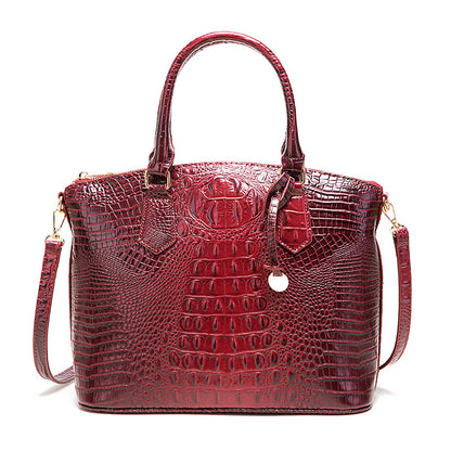 Women's For Retro Crocodile Pattern Brahmin Portable Handbags