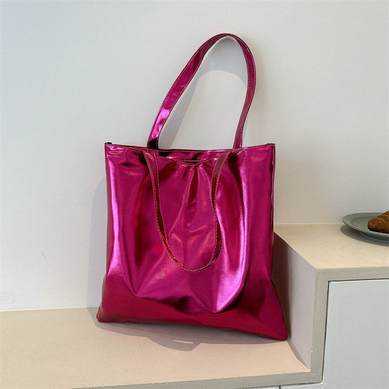 Laser Candy Color Big Female College Shoulder Bags