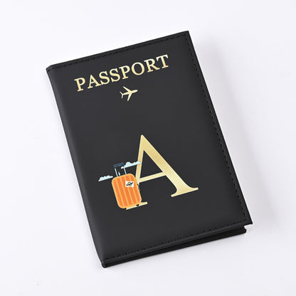 Étui pour passeport en cuir au design de lettre cool