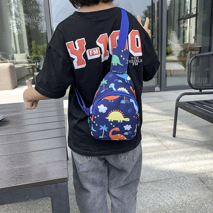 Children's Childlike Cute Dinosaur Printed Mother Boys Children's Shoulder Bags