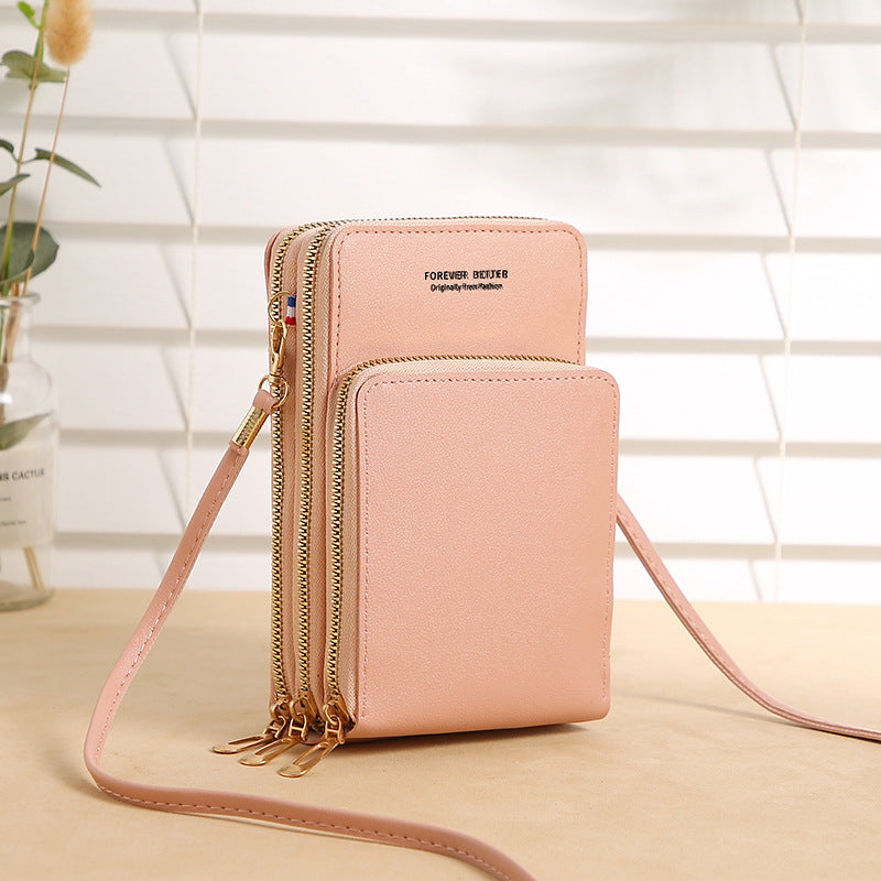 Women's Color Fashion Simple Touch Screen Mobile Phone Bags