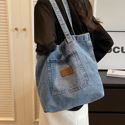 Women's Denim Tote Large Capacity Commuter Summer Bags