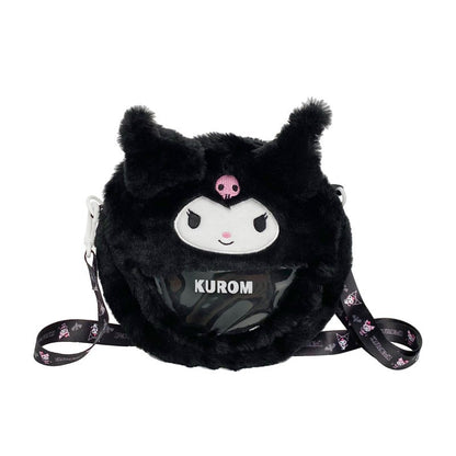 Cute Furry Round Cartoon Big Ear Crossbody Bags