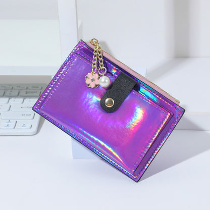 Women's Short Laser Colorful Fashion Simple Design Ladies Wallets