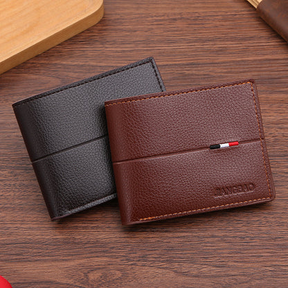 Men's Horizontal Bank Credit Short Multiple Slots Men's Wallets