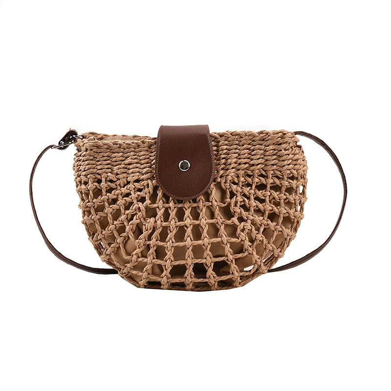 Women's Popular Large Capacity French Straw Woven Shoulder Bags