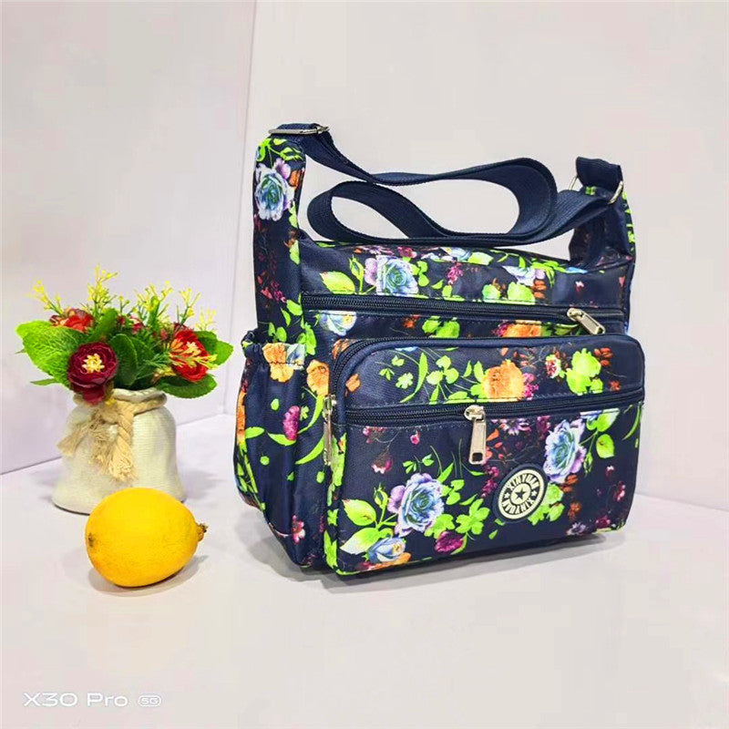 Women's Popular Flower Cloth Oxford Canvas Crossbody Bags