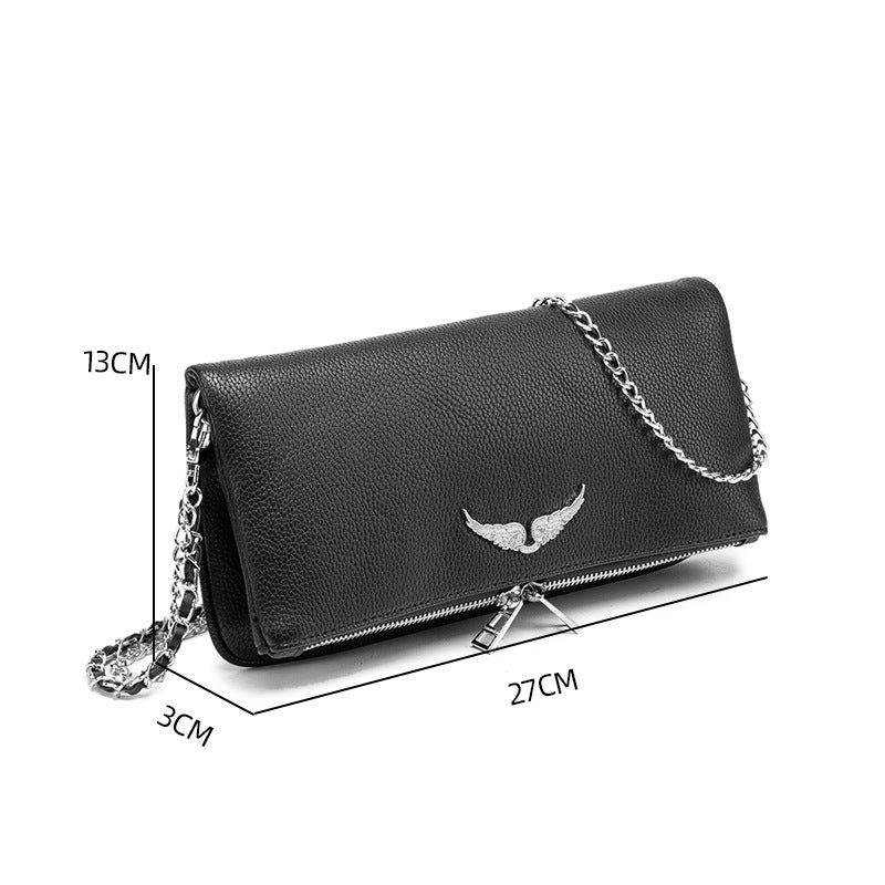 Women's Wings Metal Chain Terms Spanish Fashion Crossbody Bags