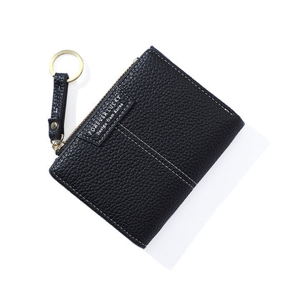 Women's Simple Fashion Short Zipper Two Fold Ladies Wallets