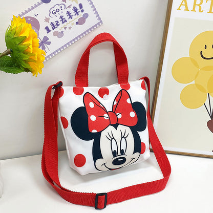 Children's Trendy Fashion Canvas Cartoon Printed Korean Style Children's Shoulder Bags