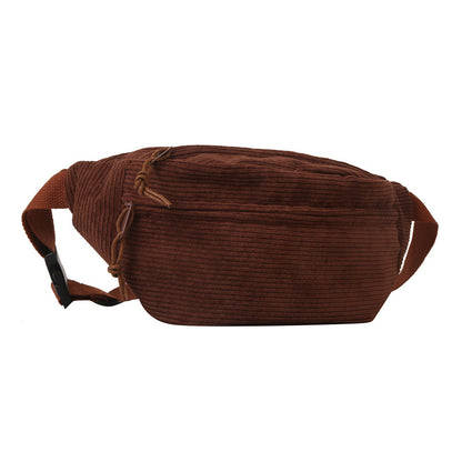 Women's Versatile High-grade Fashion Corduroy Niche Waist Packs