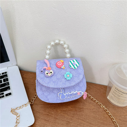 Children's Little Princess Clow Super Cute Pearl Children's Shoulder Bags