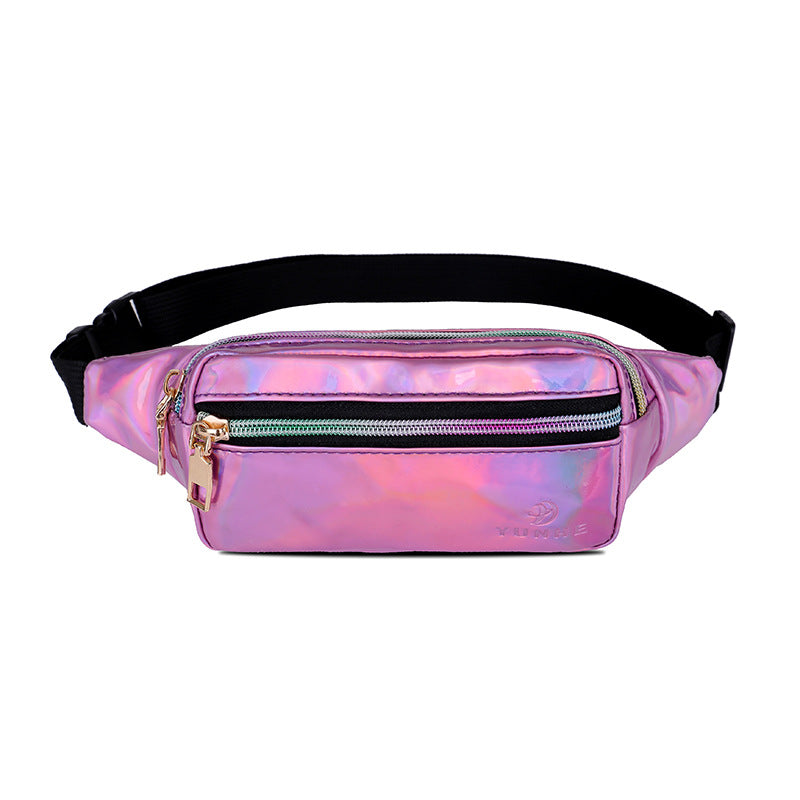 Women's Laser Patent Leather Glossy Color Waist Packs