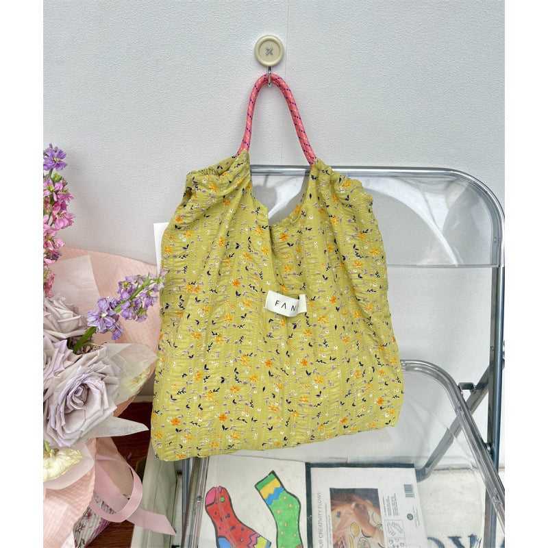 Canvas Large Capacity Totes Drawstring Wind Handbags