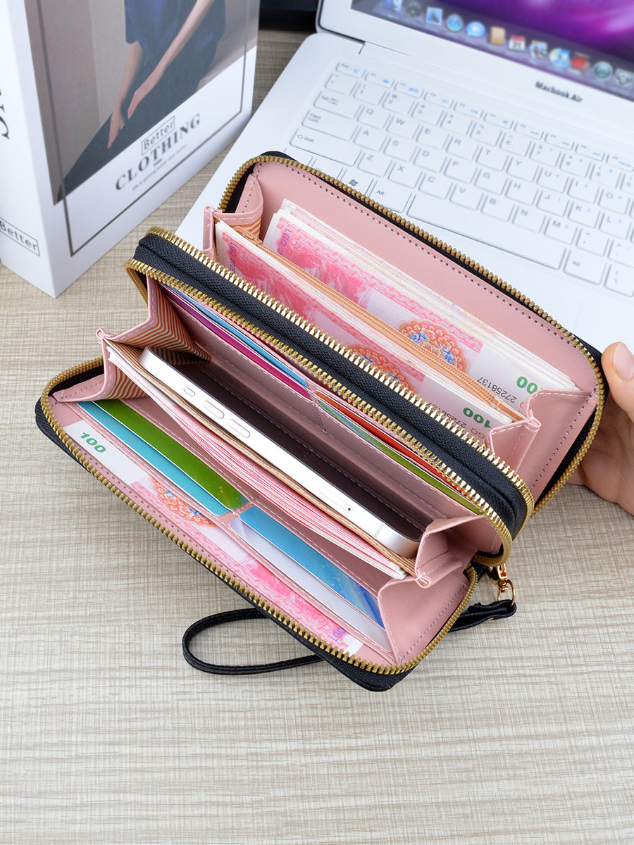 Women's Zip Clutch Female Fashion Large Capacity Layer Ladies Wallets