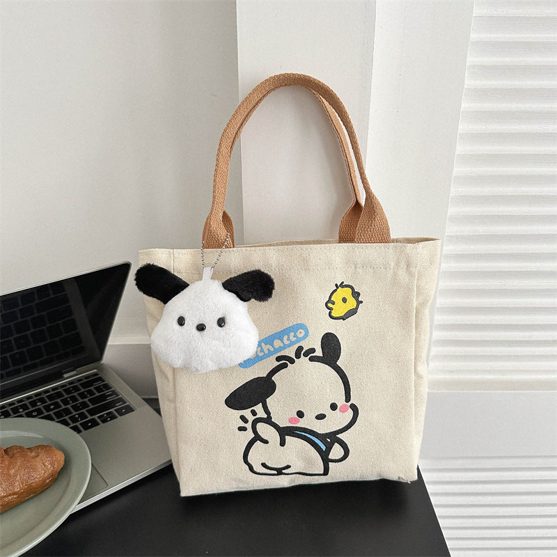 Canvas Cute Style Commuting Hand Lunch Handbags