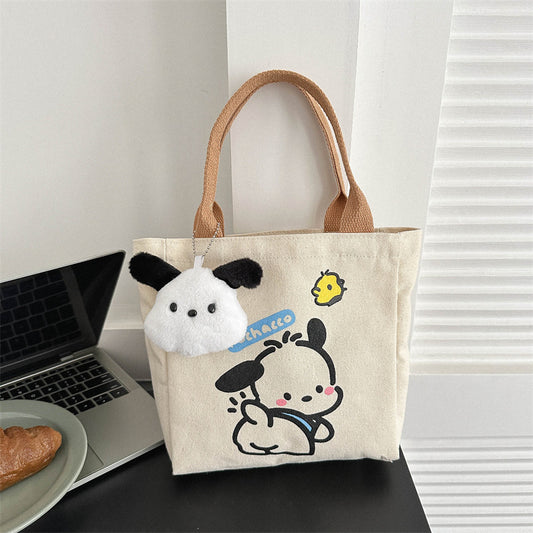 Canvas Cute Style Commuting Hand Lunch Handbags