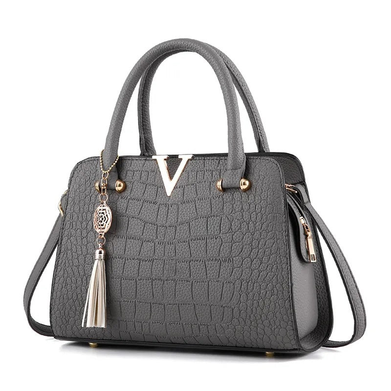 Women's Fashion Classic Large Capacity Crocodile Pattern Bags