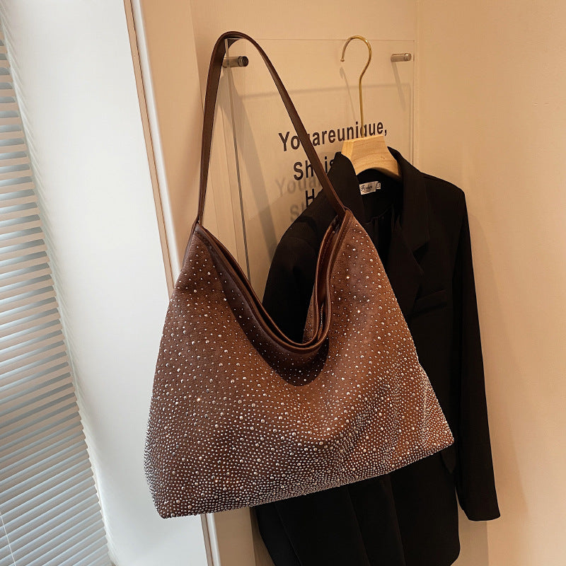 Women's Popular Light Diamond High-quality Fashion Large Shoulder Bags