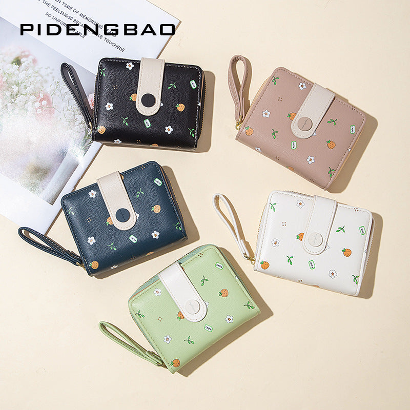 Women's Popular Comfortable Korean Short Zipper Ladies Wallets