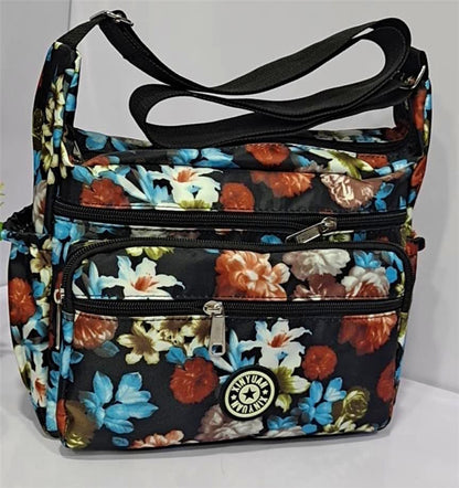 Women's Popular Flower Cloth Oxford Canvas Crossbody Bags