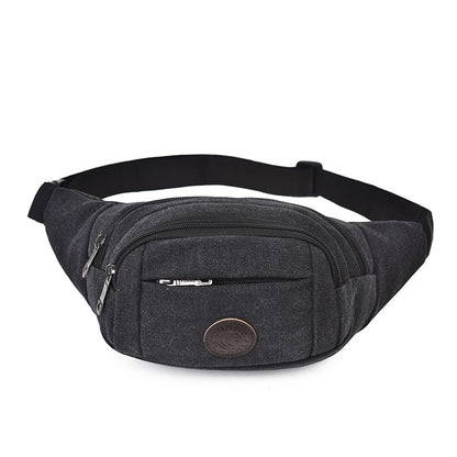 Men's Pocket Washed Canvas Stall Checkout Mobile Men's Waist Packs