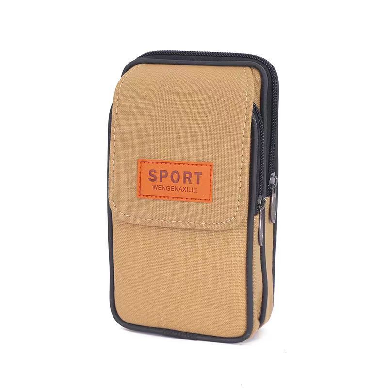 Men's Canvas Mobile Pannier Cell Mini Hanging Phone Bags