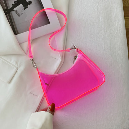 Women's Summer Transparent Korean Fashion Underarm Shoulder Bags