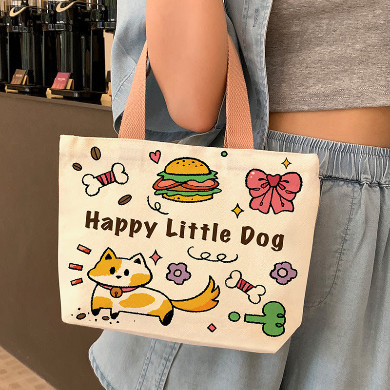 Canvas Female Cartoon Cabs Fashion Korean Handbags