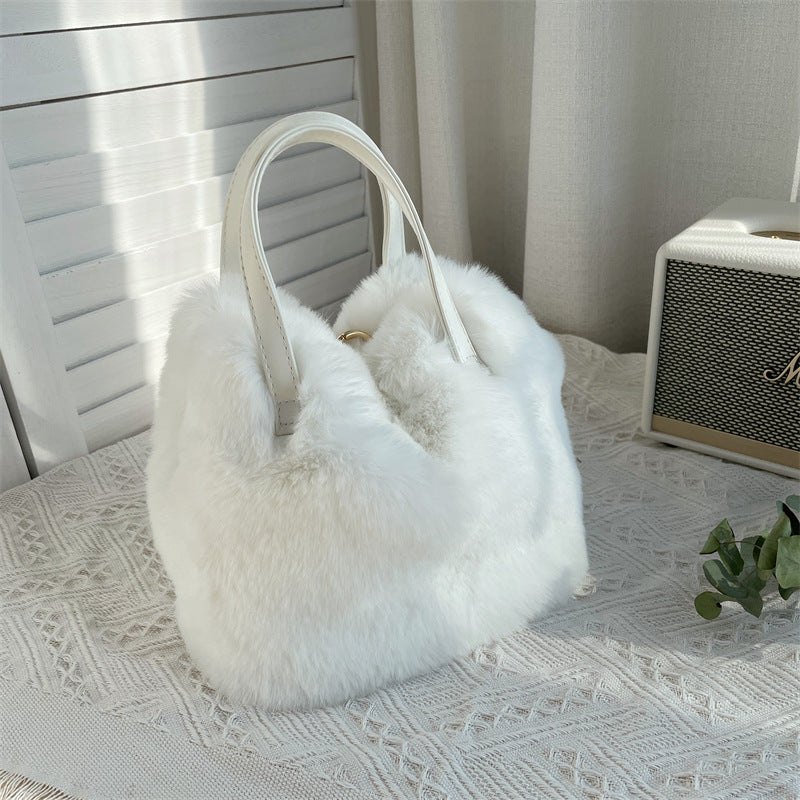 Practical Fashion Faux Fur Rabbit Plush Handbags