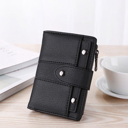 Women's Korean Style Fashionable Rivet Personalized Retro Ladies Wallets