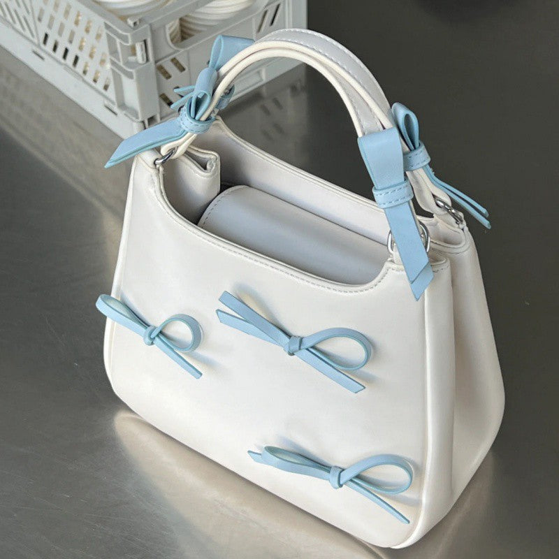 Niche Bowknot Portable Sweet Vegetable Basket Crossbody Bags