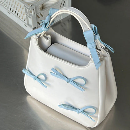 Niche Bowknot Portable Sweet Vegetable Basket Crossbody Bags