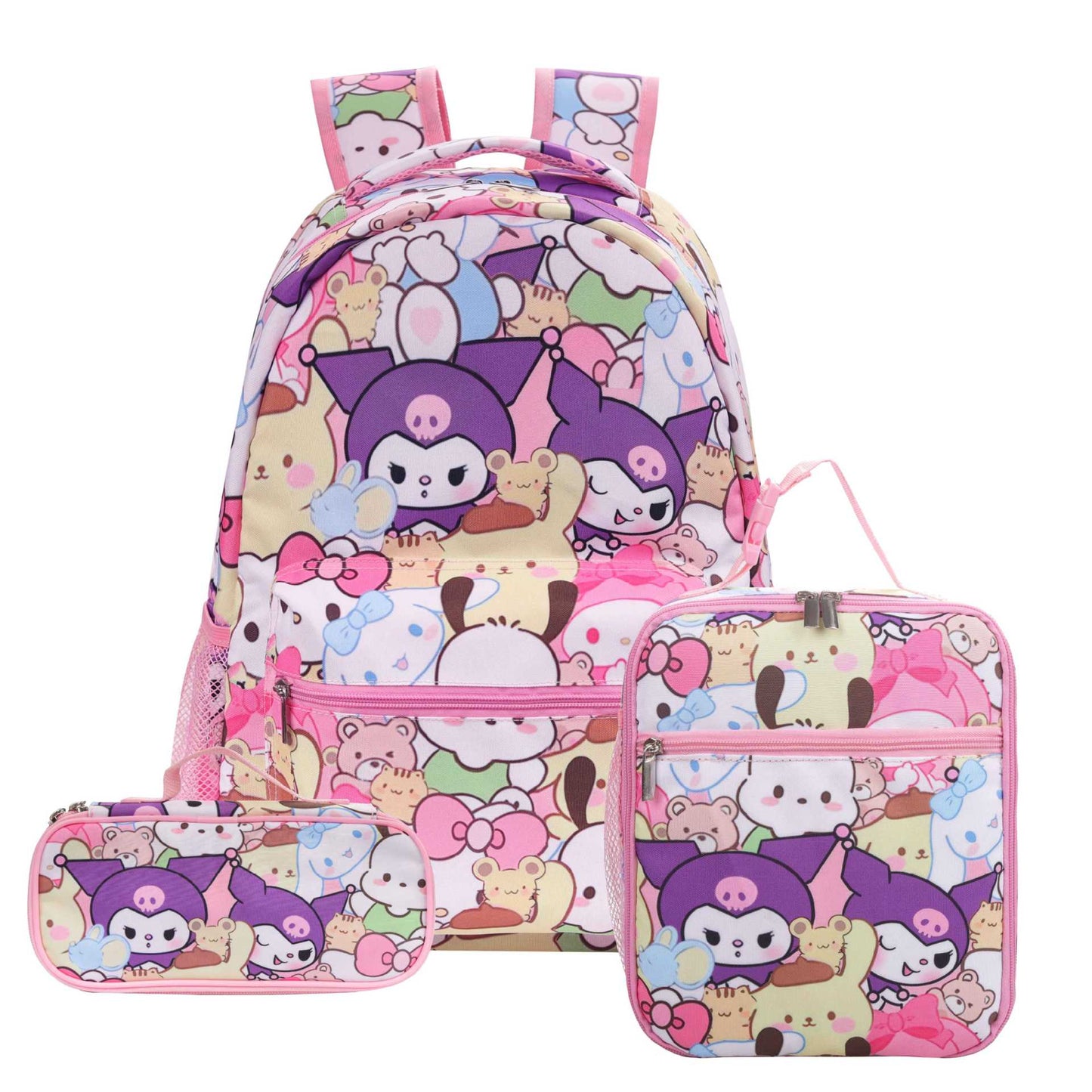 Fashion Cartoon Clow Three-piece Set Primary Elementary School Students' Schoolbags