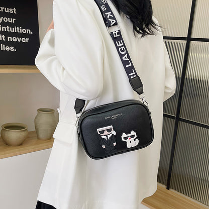 Women's Trendy Cartoon Wide Strap Simple Small Crossbody Bags