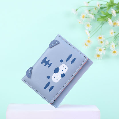 Women's Style Tri Fold Short Primary Cute Ladies Wallets