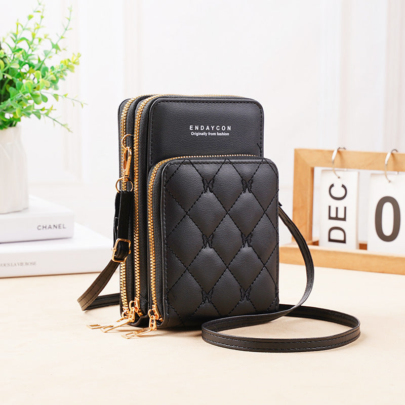 Women's Stylish Versatile Mini Zipper Solid Color Bags