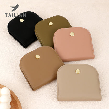 Women's Semicircle Mini Cute Compact Pure Color Ladies Wallets