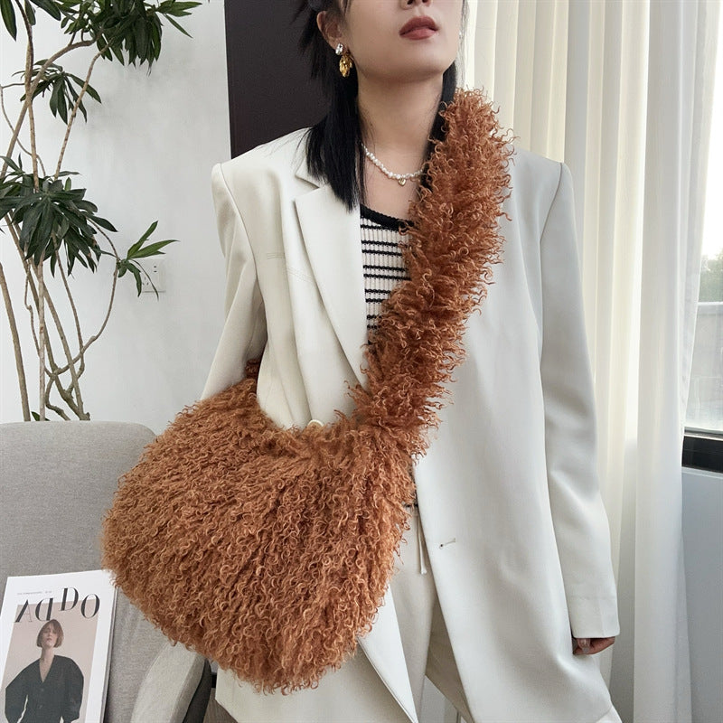 Sheep Fur Imitation Plush Millennium Spice Handbags