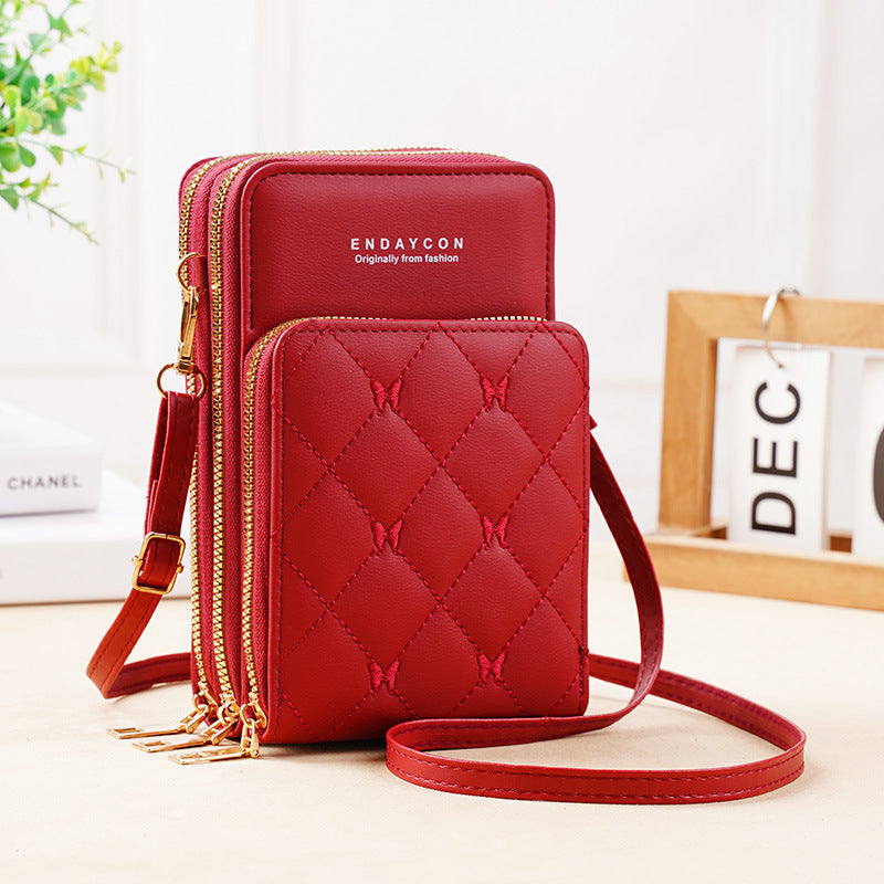 Women's Stylish Versatile Mini Zipper Solid Color Bags