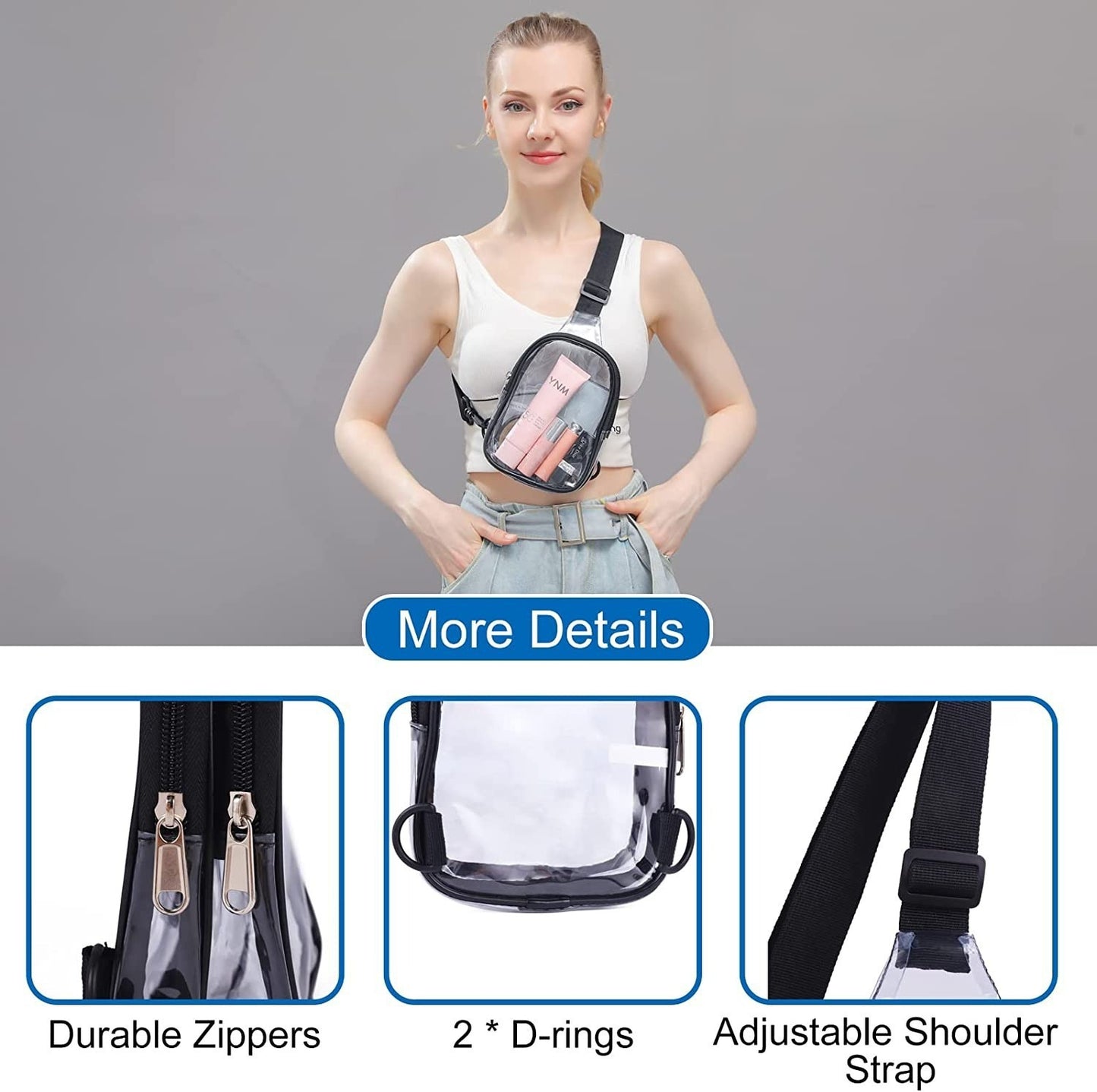 Classy Innovative Unique Transparent Waterproof Mini Waist Packs