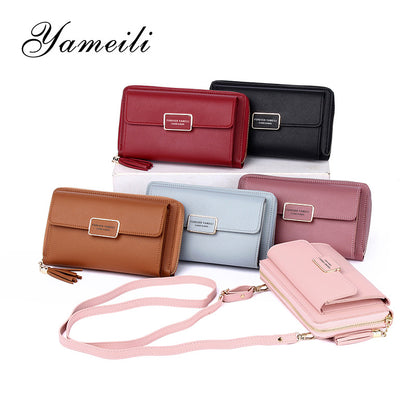 Women's Tassel Large Capacity Zipper Mobile Multifunctional Ladies Wallets